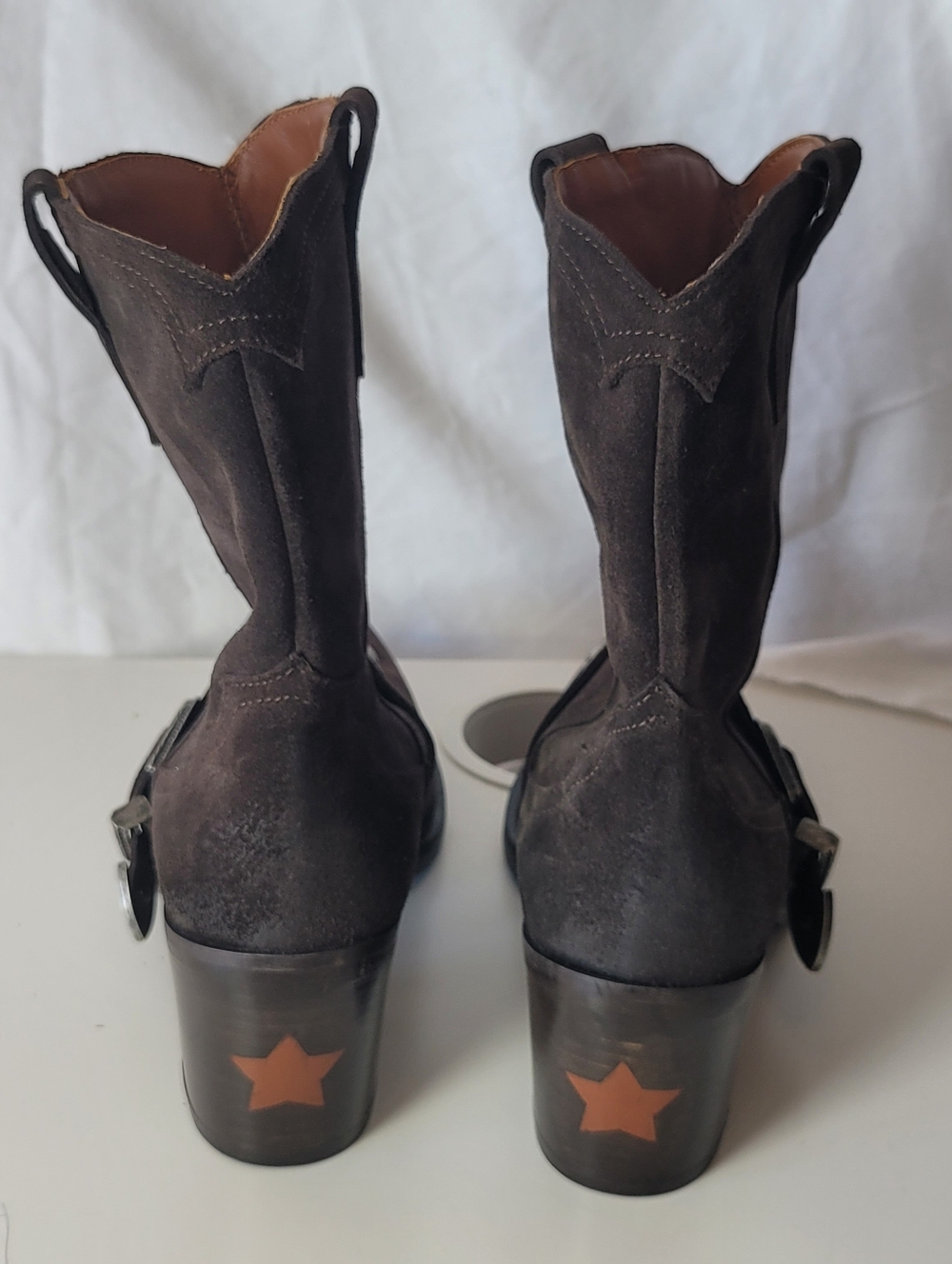 Free People Lady Lonestar Suede Western Boots size 39 Size 8.5 - Picture 4 of 12
